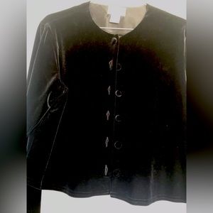 BLACK VELVET Cropped coverup jacket